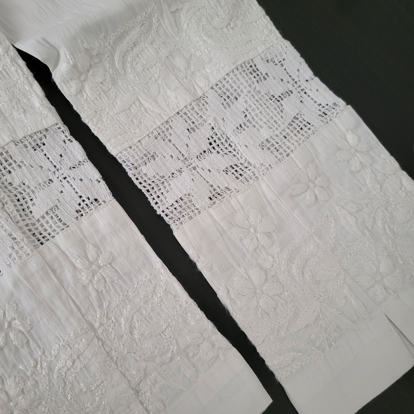Cotton Chikankari Stretchable Pants (White)