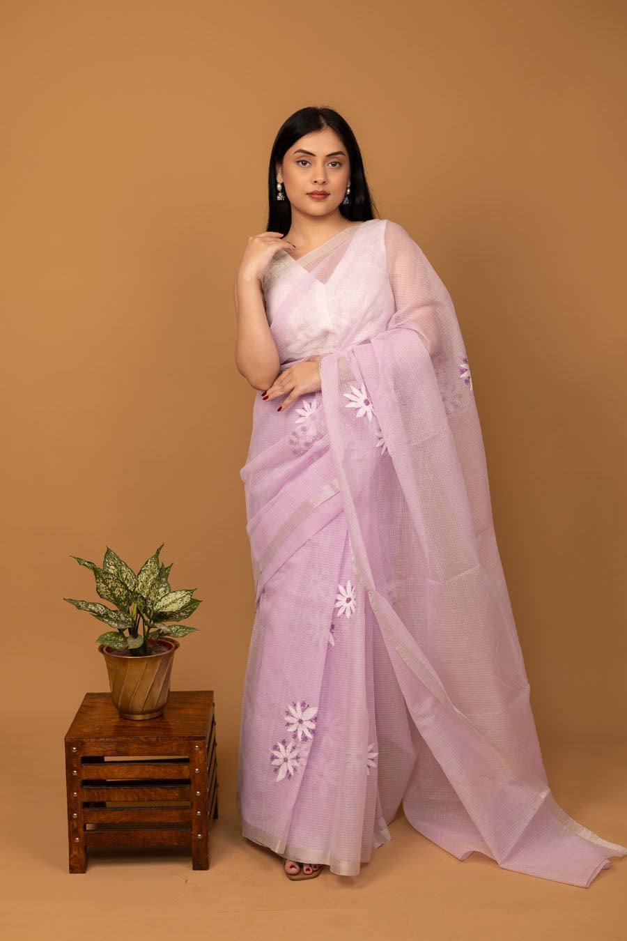 Kota Doria Chikankari Sarees | Manjari Chikankari