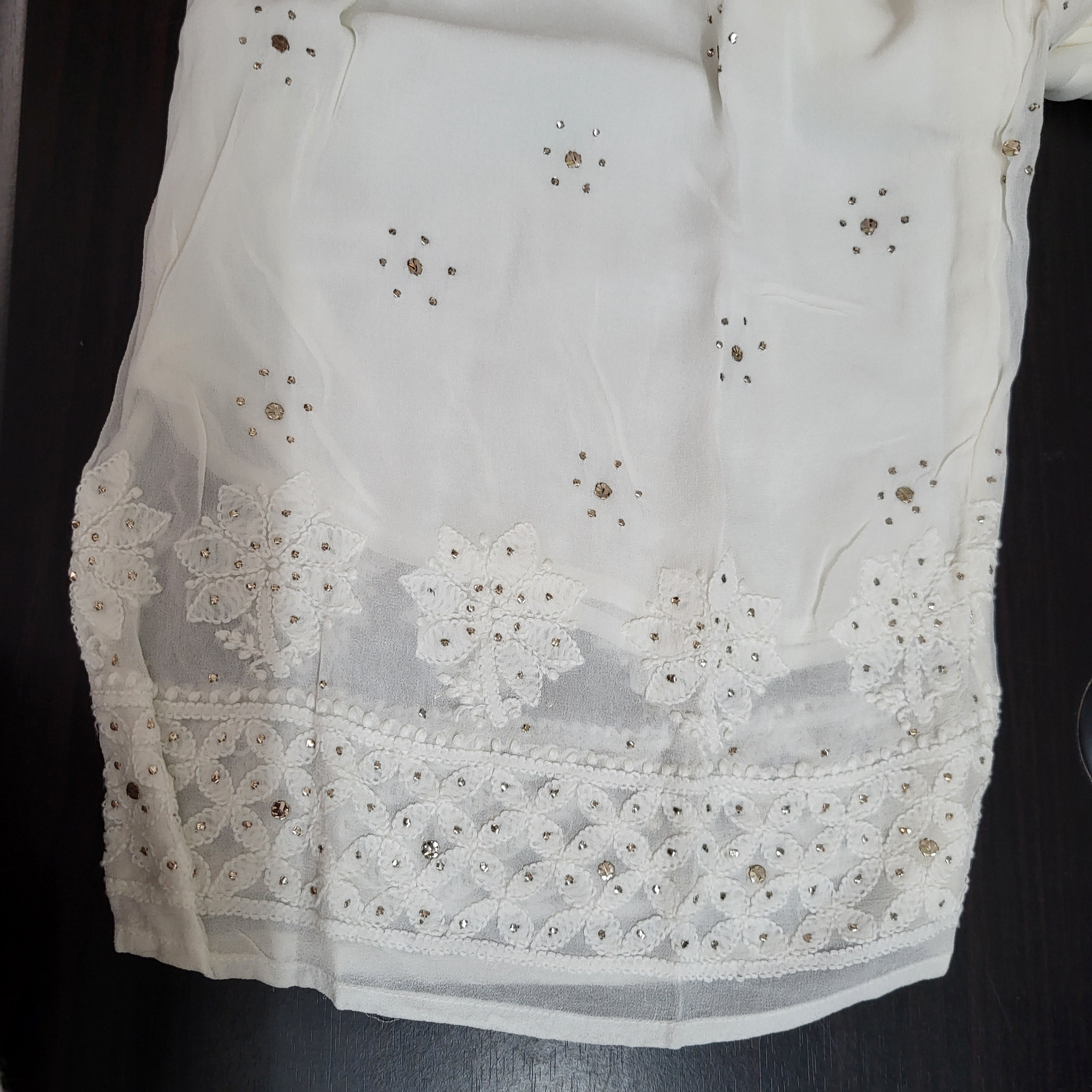 Palazzo | Viscose Georgette | White