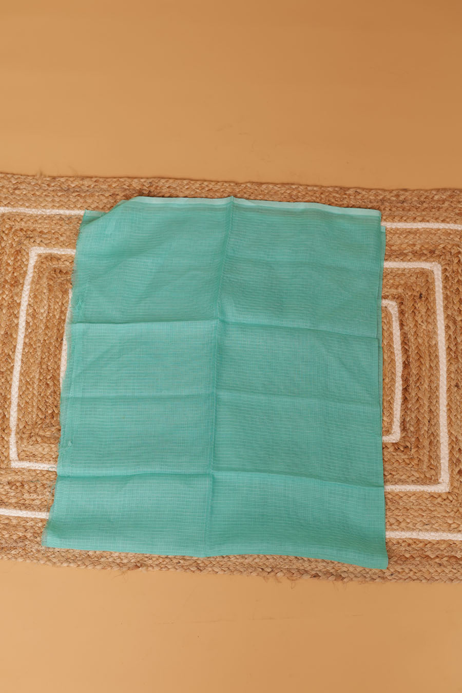 Vidushi | Serene Turquoise Blue Kotadoriya Cotton Chikankari Saree