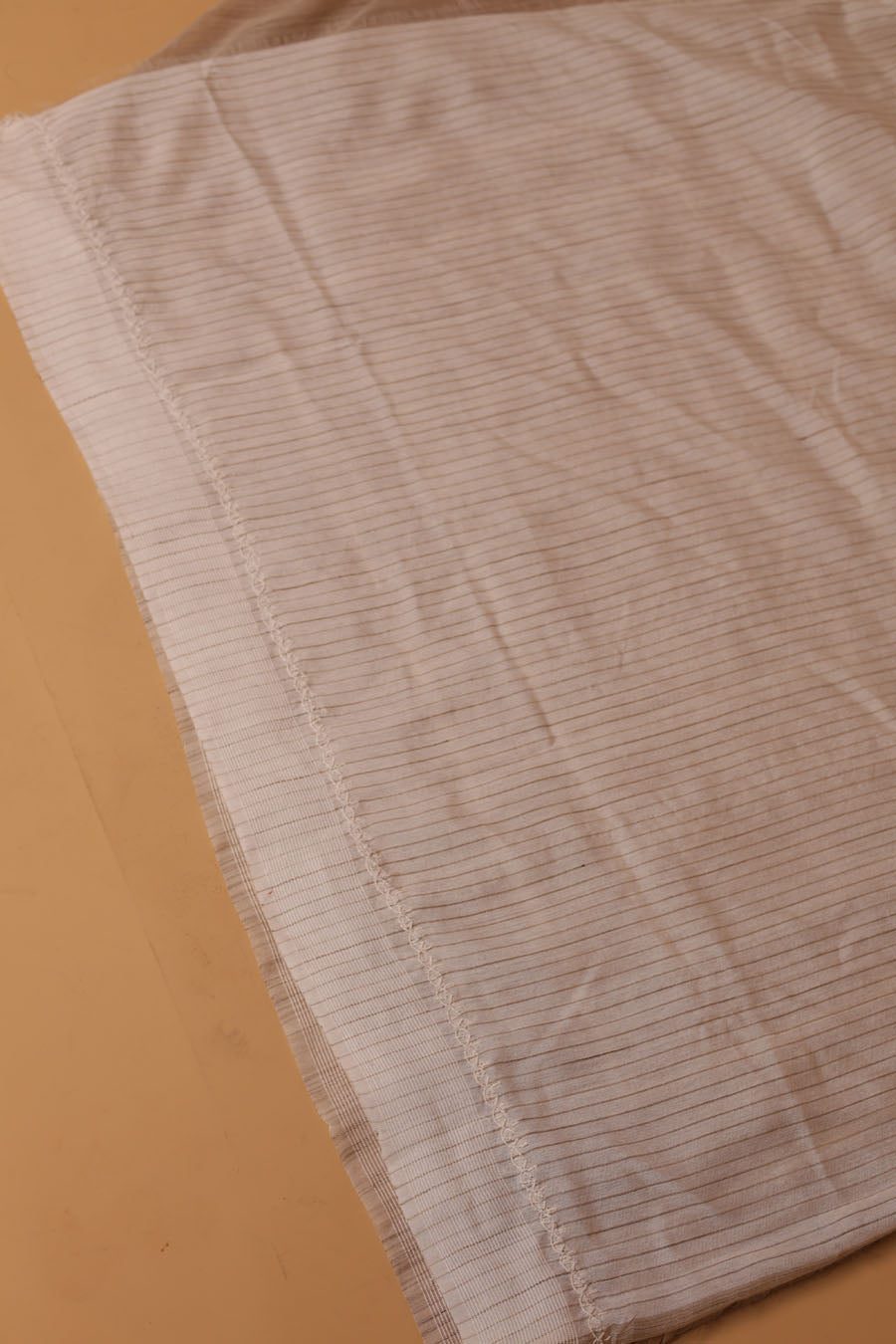 Urvashi | Earthmist Beige Handloom Kochai Silk Chikankari Saree