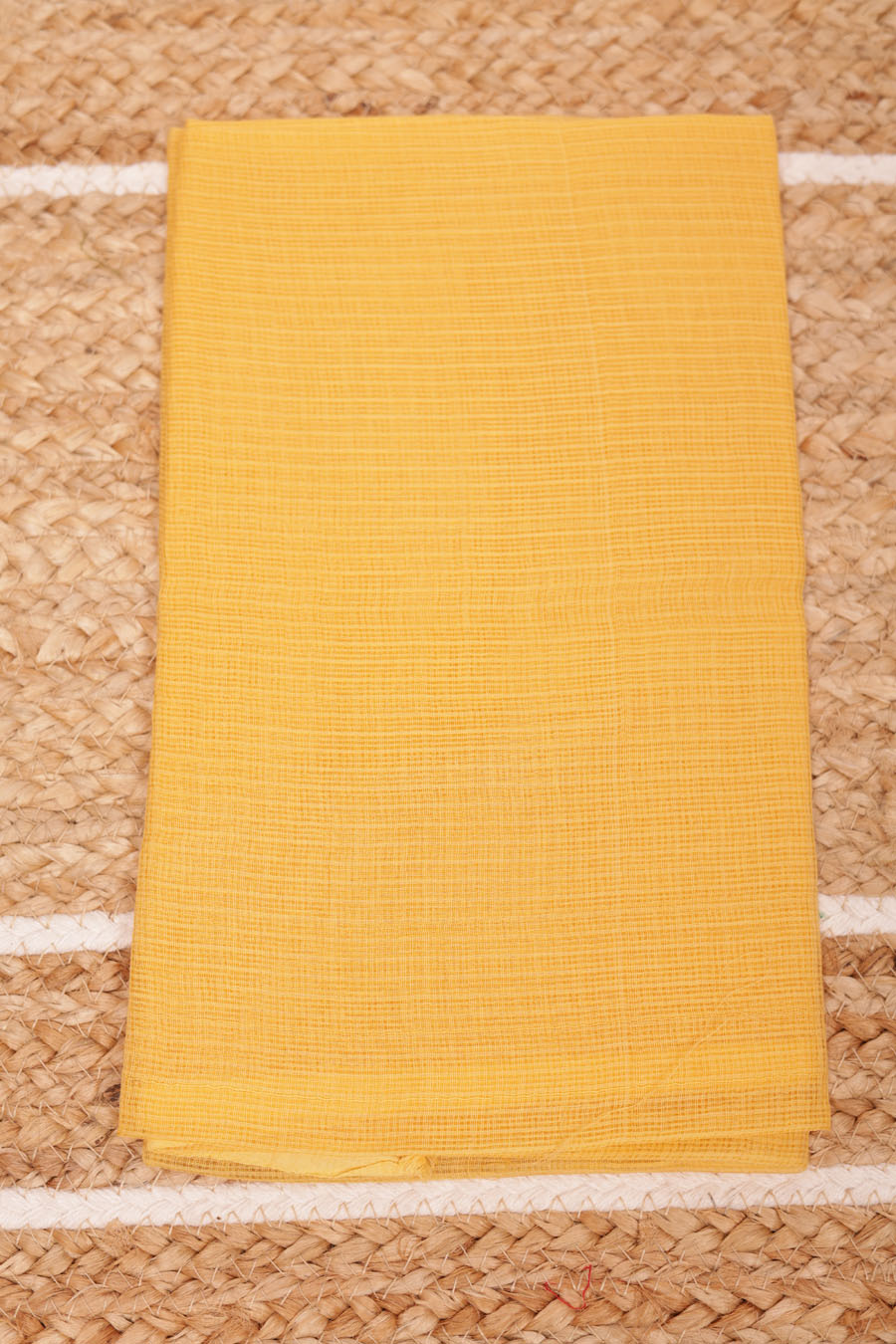 Vidushi | Ochre Yellow Kotadoriya Cotton Chikankari Bel Border Saree