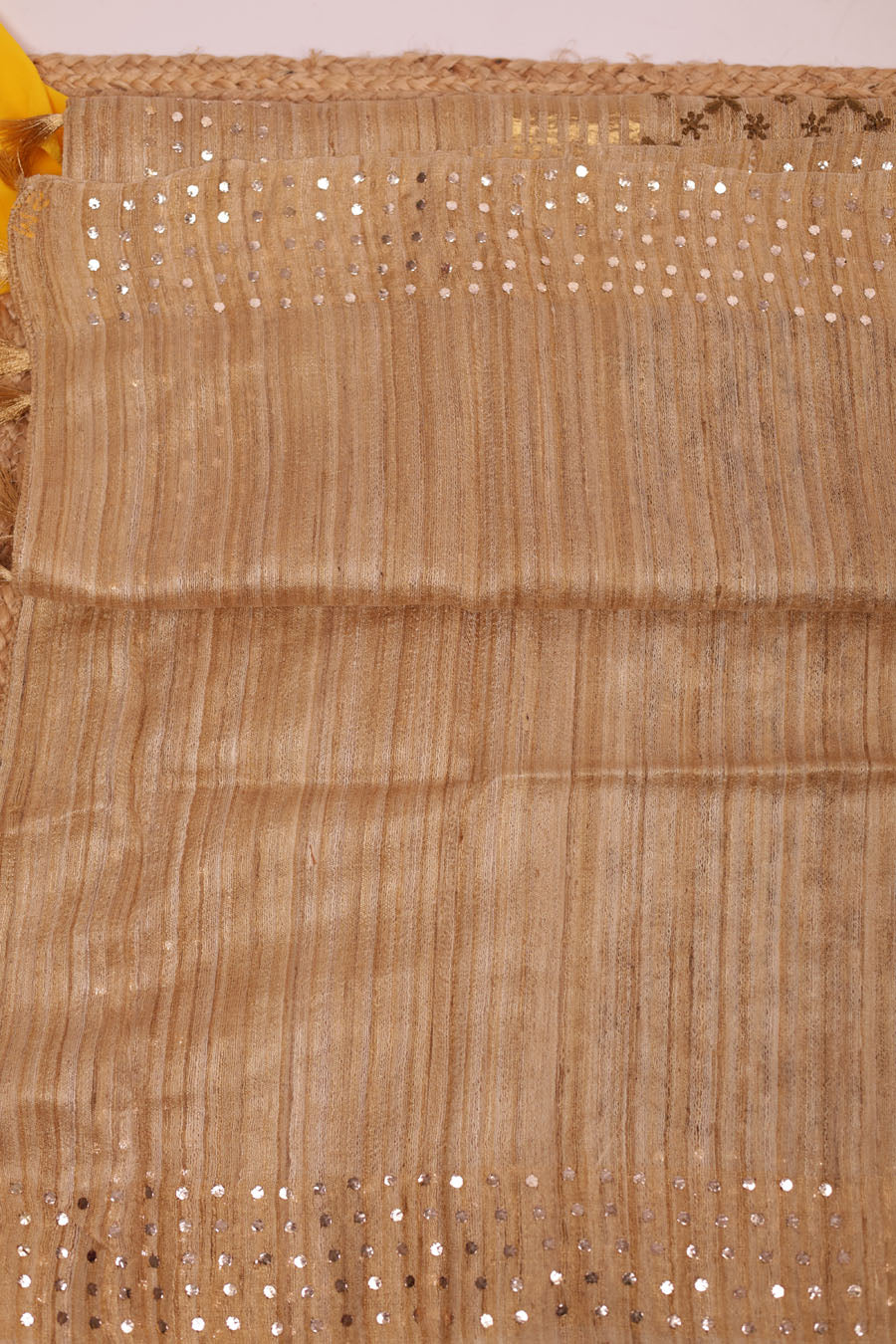 Chitralekha | Mehndi Green Chanderi Tissue Silk Chikankari Saree