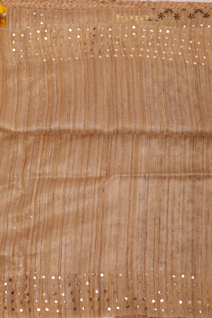 Chitralekha | Latte Beige Ghicha Silk Chikankari Saree
