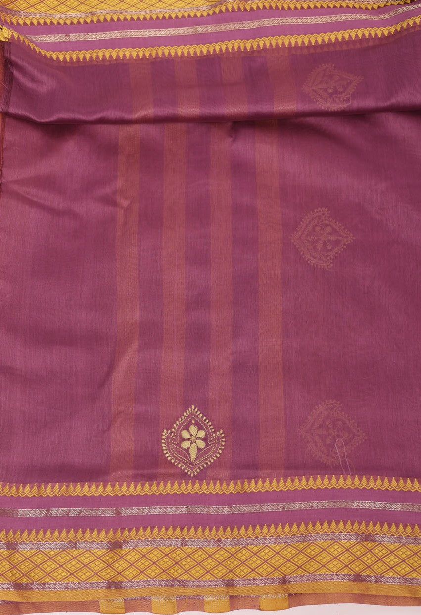 Surmayi | Jamuni Mangalgiri Cotton Chikankari Saree