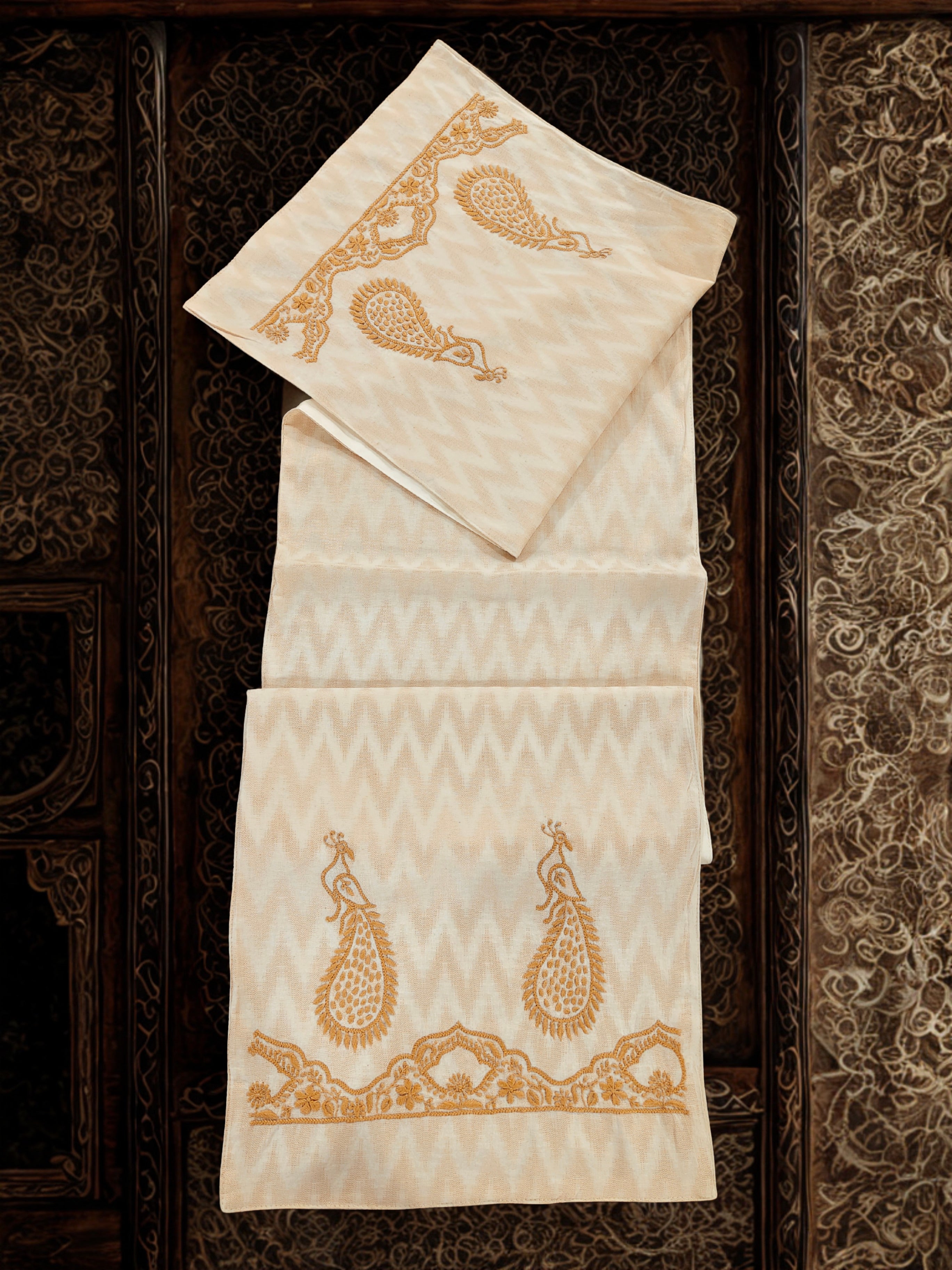 Spandan | 14" x 58"| Beige | Cotton