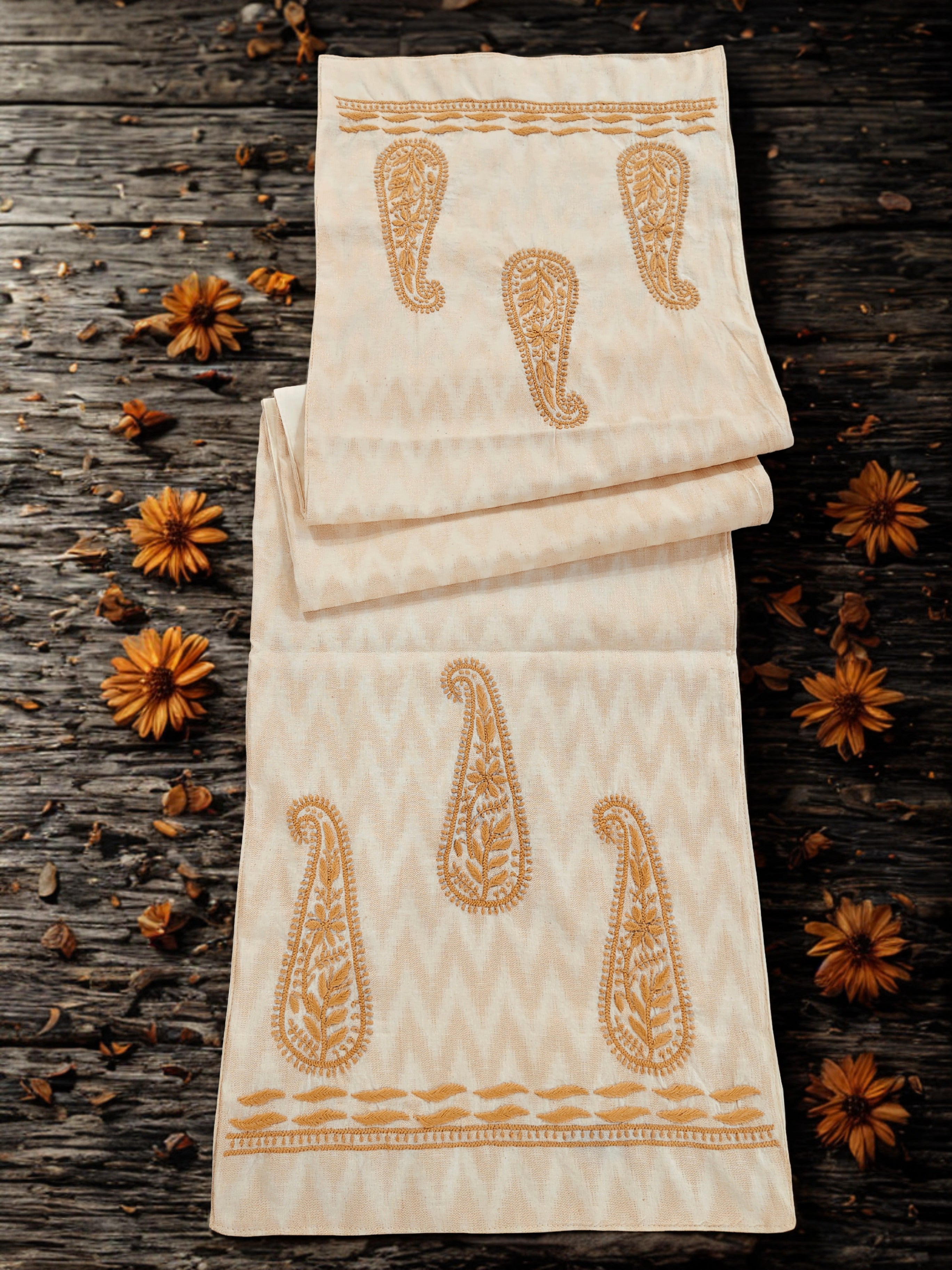 Spandan | 14" x 58"| Beige | Cotton