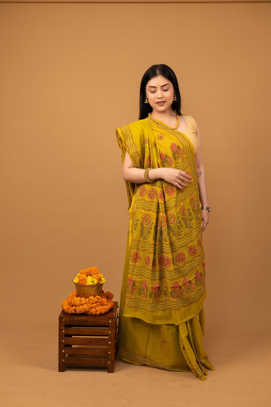 Wedding collection of Chikakari sarees in chanderi tissue