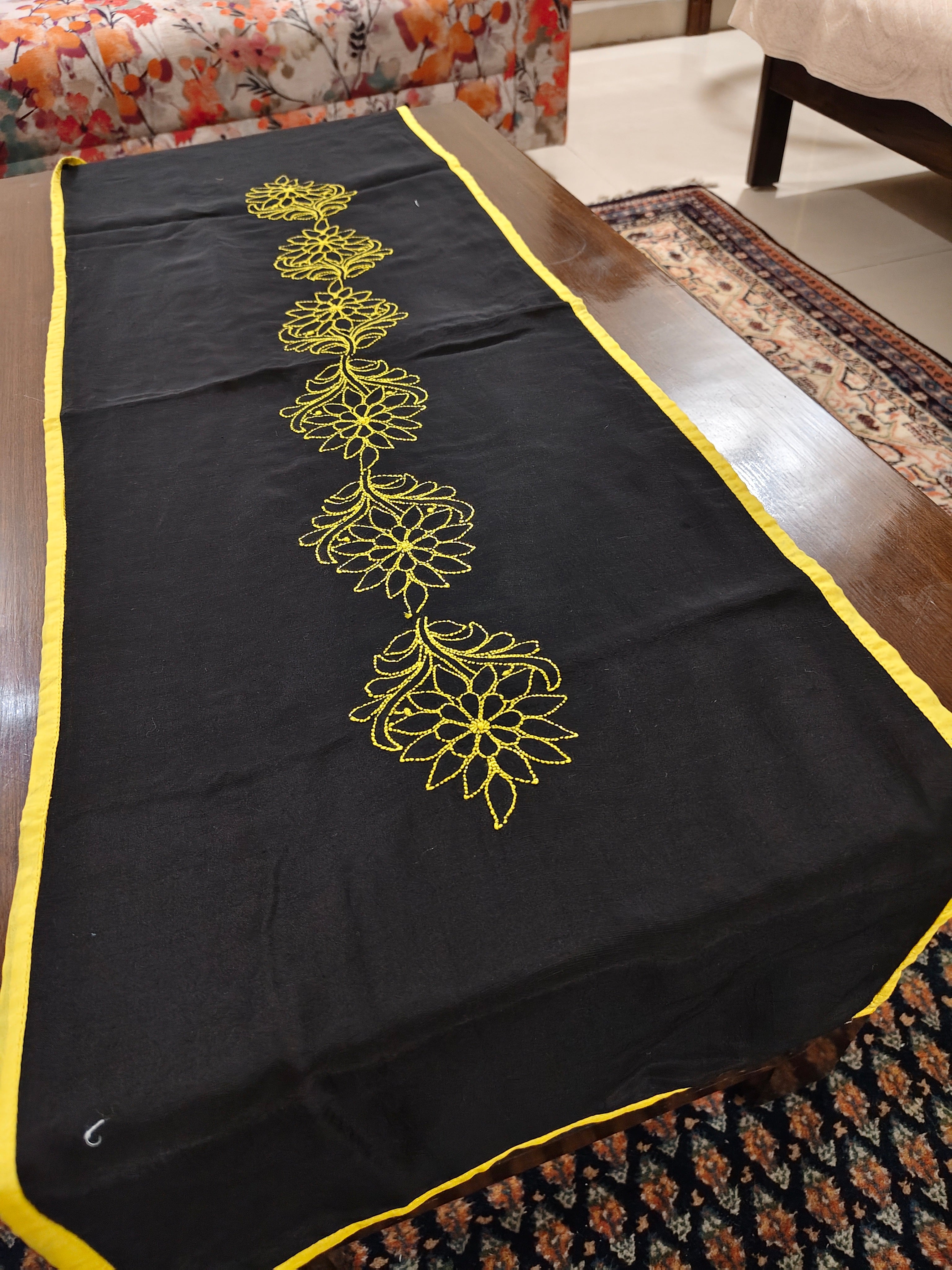 Spandan | 14" x 46" | Black | Viscose Silk