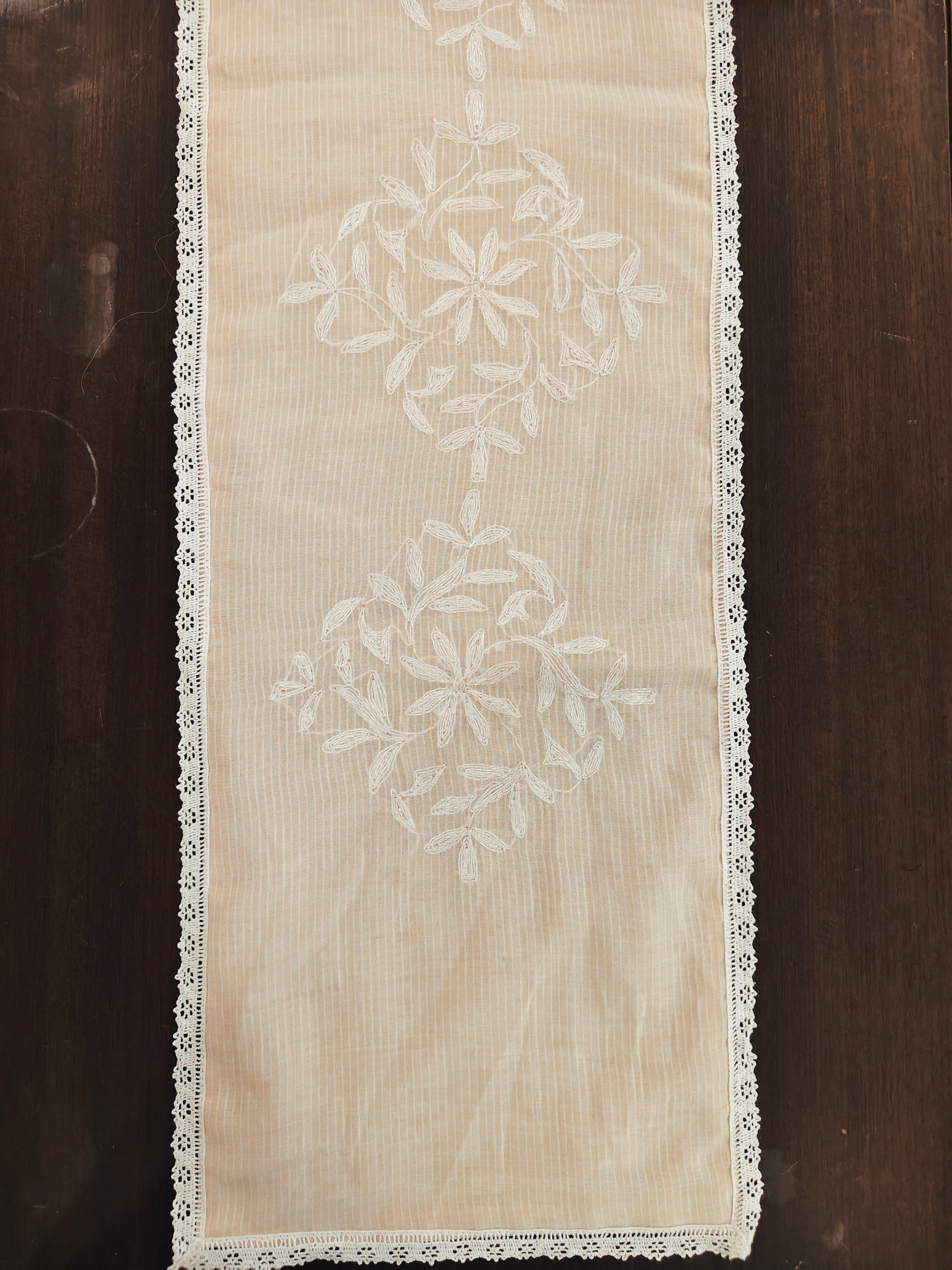 Spandan | 11" x 44"| Cream | MulChanderi