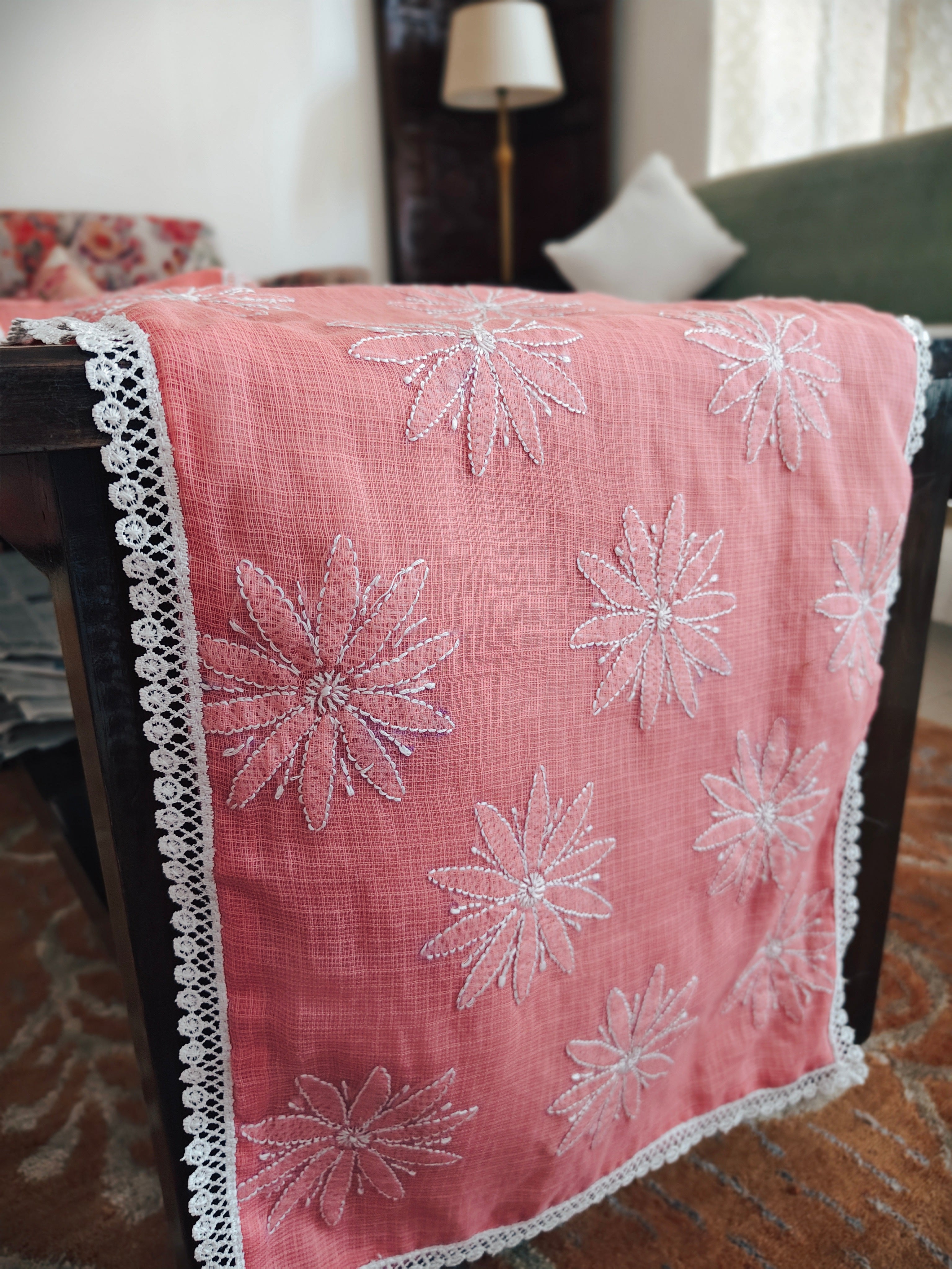 Spandan | 14" x 58"| Pink | Kota cotton