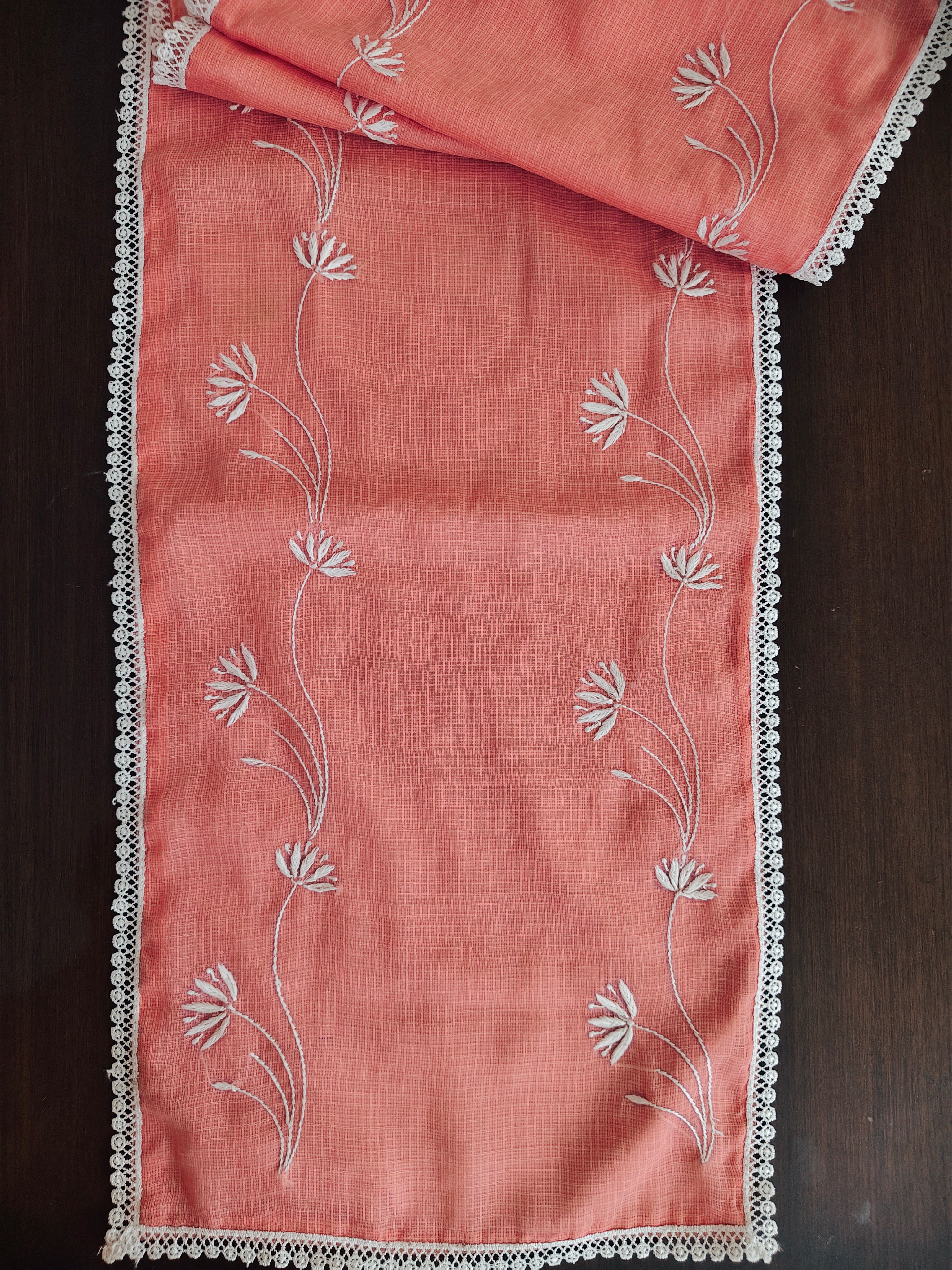 Spandan | 14" x 58"| Pink | Kota cotton