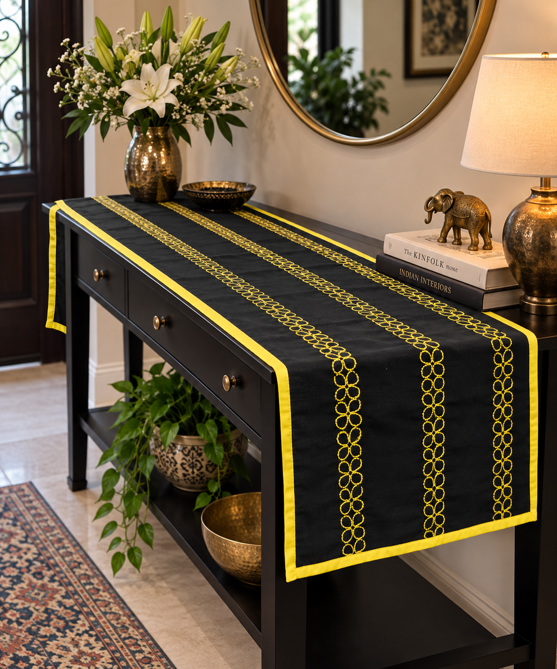 Spandan | 14" x 46" | Black | Viscose Silk