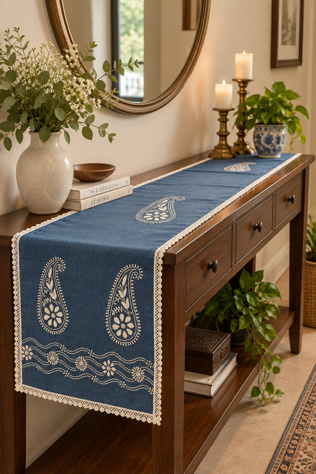 Spandan | 14" x 60"| Denim | Blue