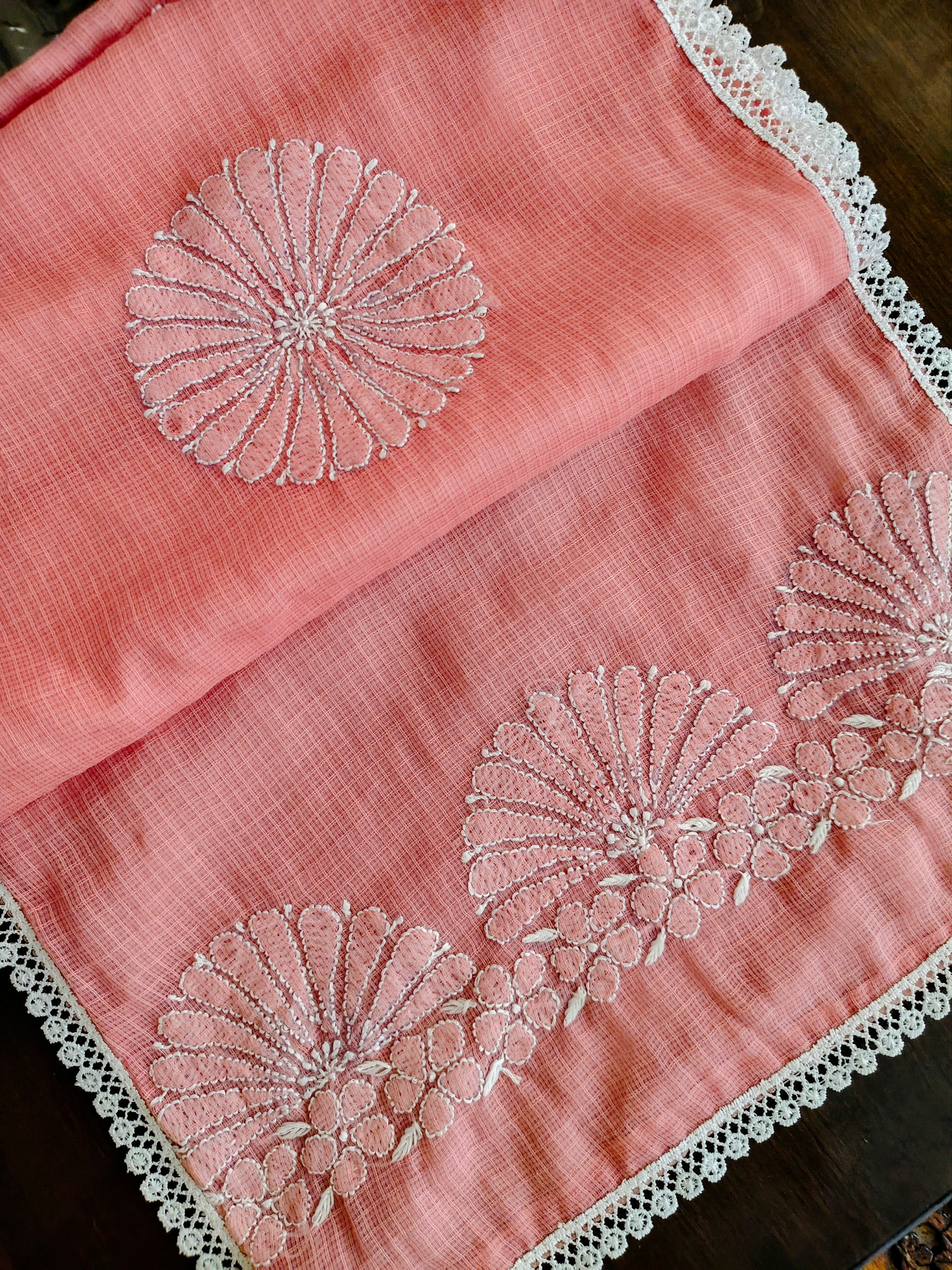 Spandan | 14" x 58"| Pink | Kota cotton