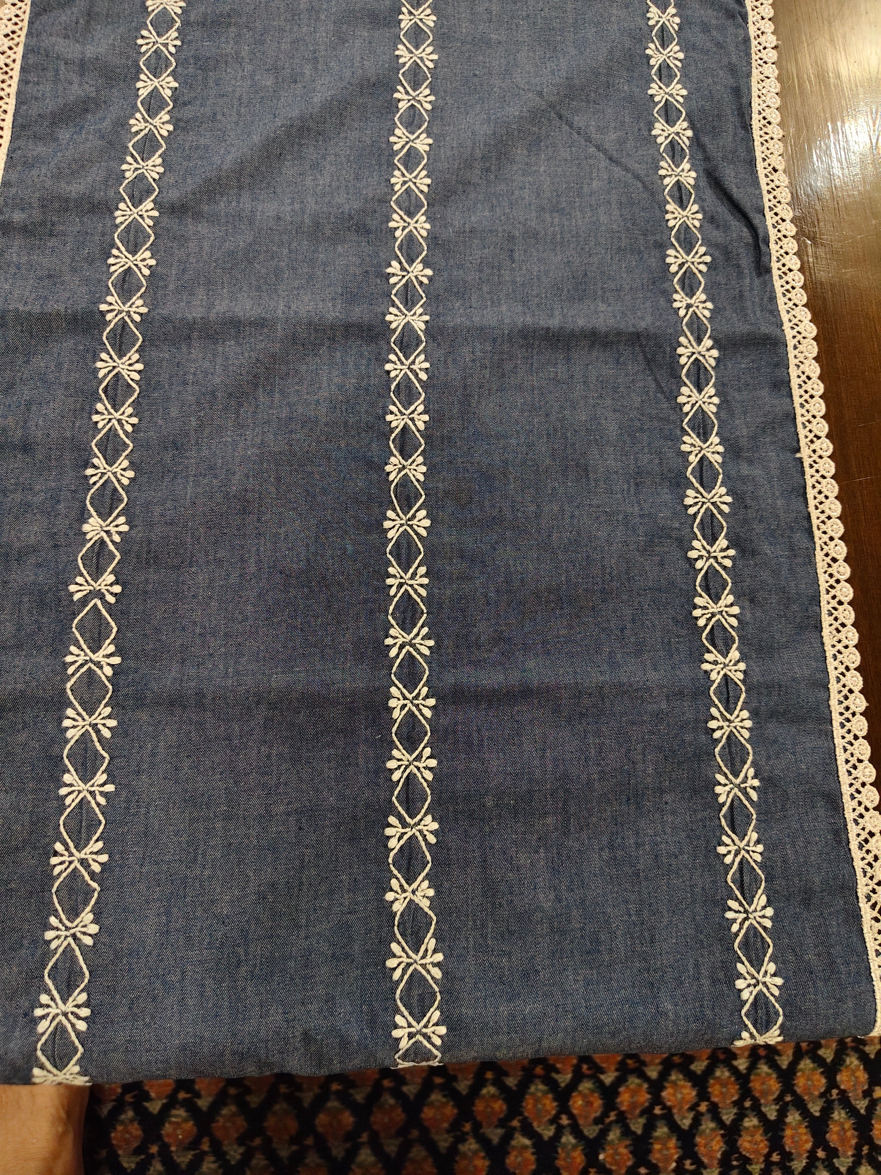 Spandan | 14" x 60"| Denim | Blue