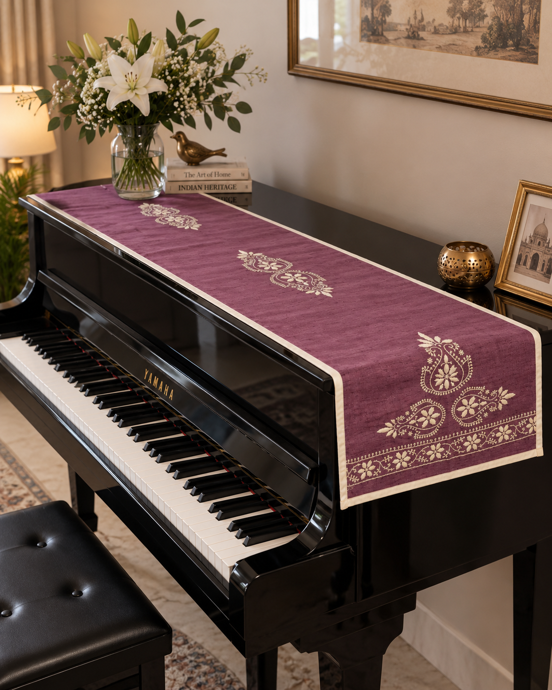 Spandan | 14" x 46"| Wine | Silk