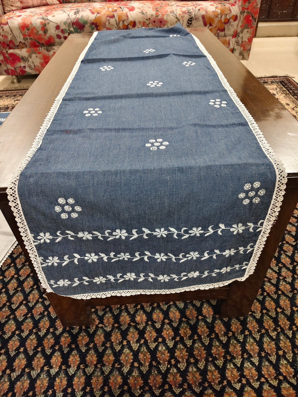 Spandan | 14" x 60"| Denim | Blue