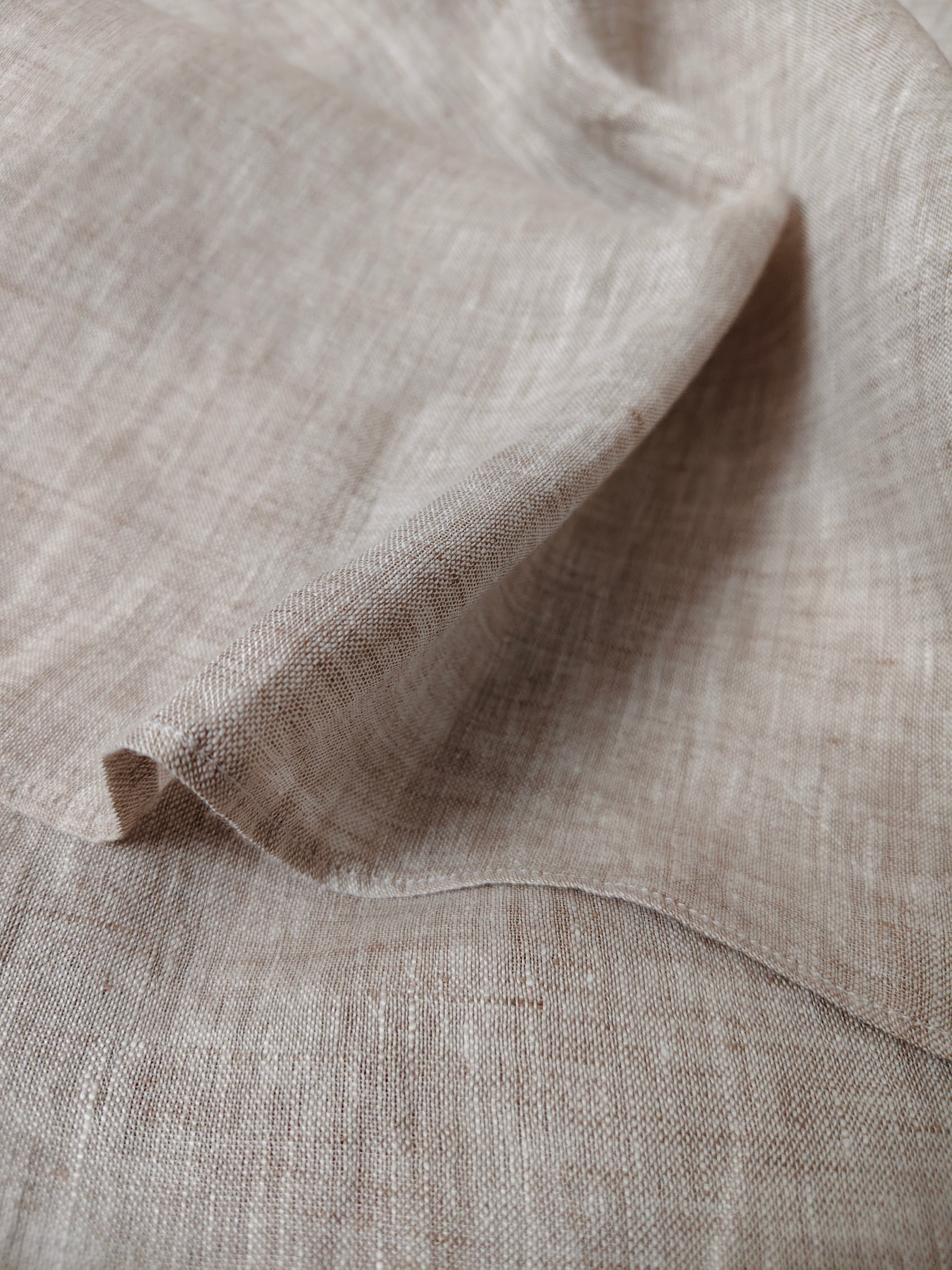 Agastya | Pure Linen | Long Kurta | Champagne Beige