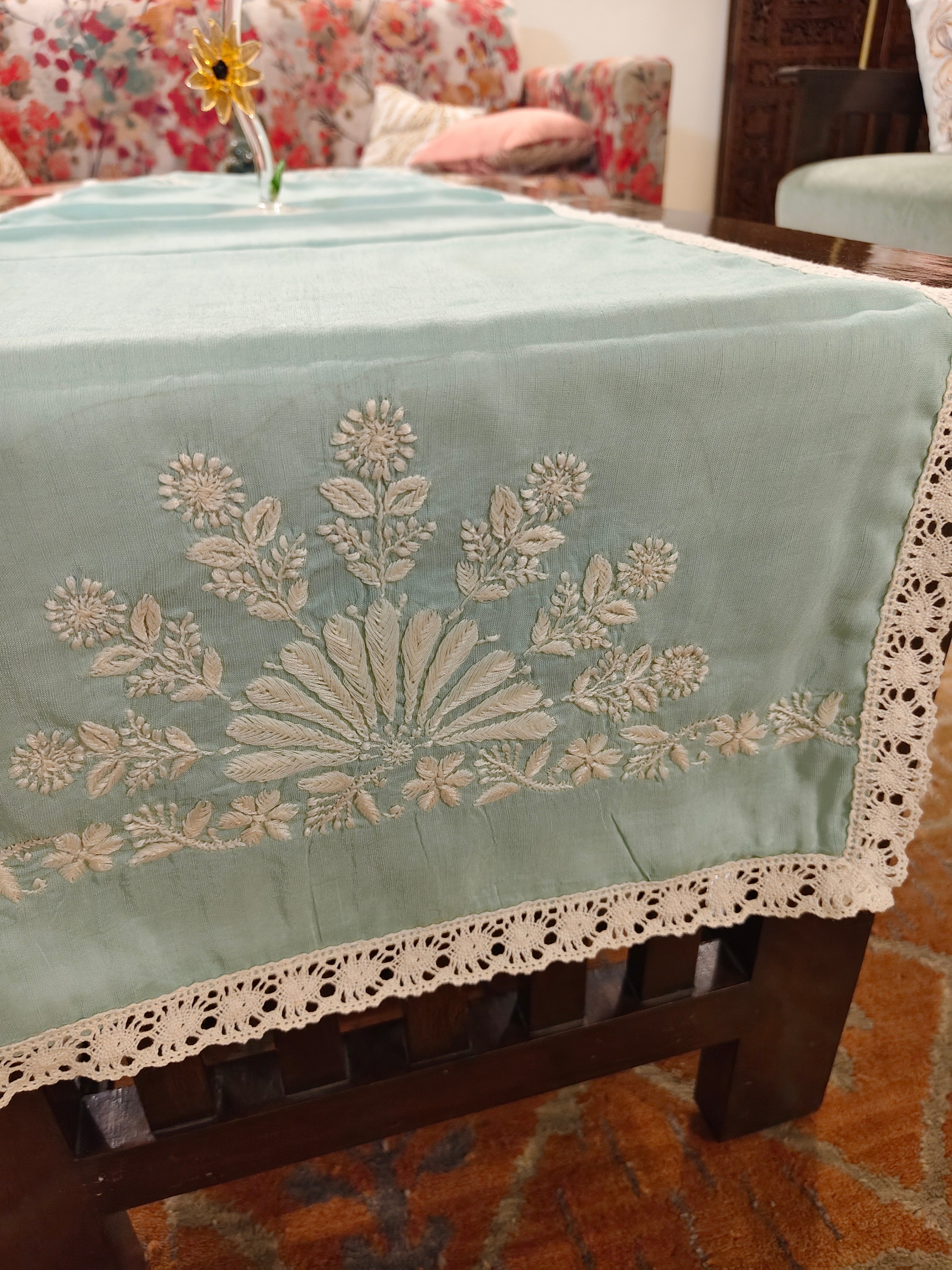 Spandan | 15" x 46" | Aqua Green | Viscose Silk