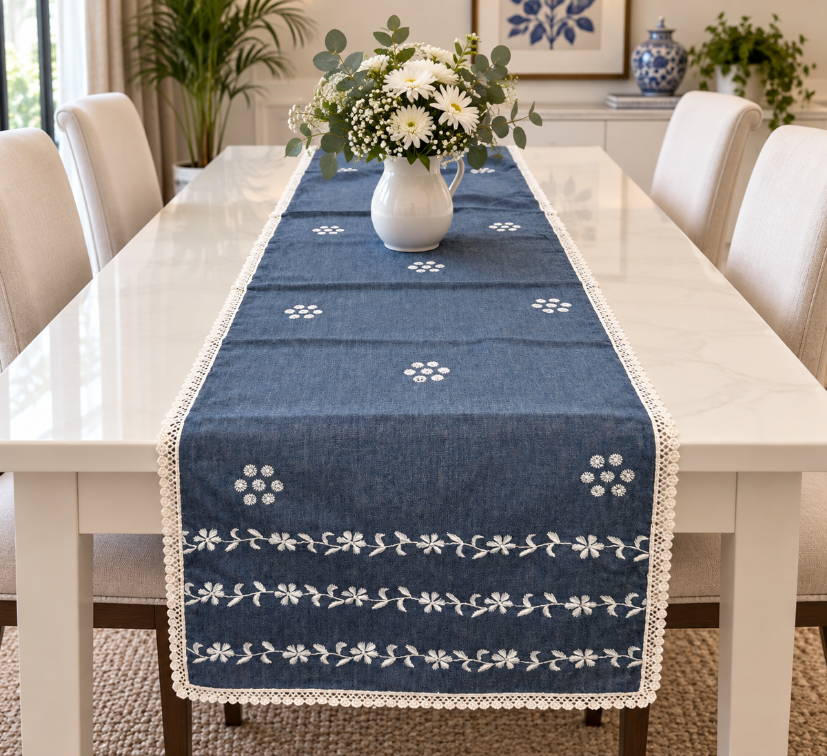 Spandan | 14" x 60"| Denim | Blue