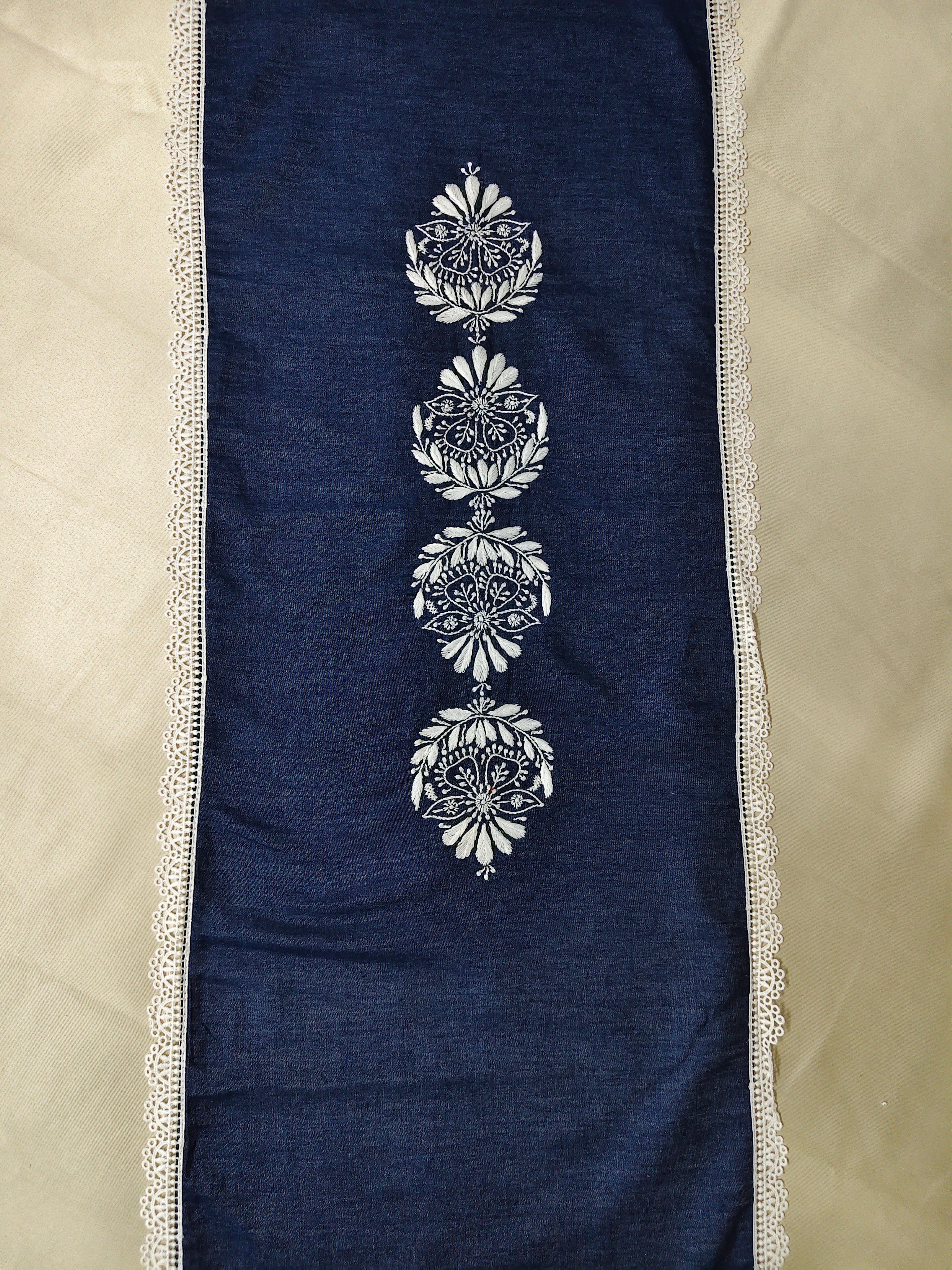 Spandan | 14" x 50"| Blue | Denim Runner
