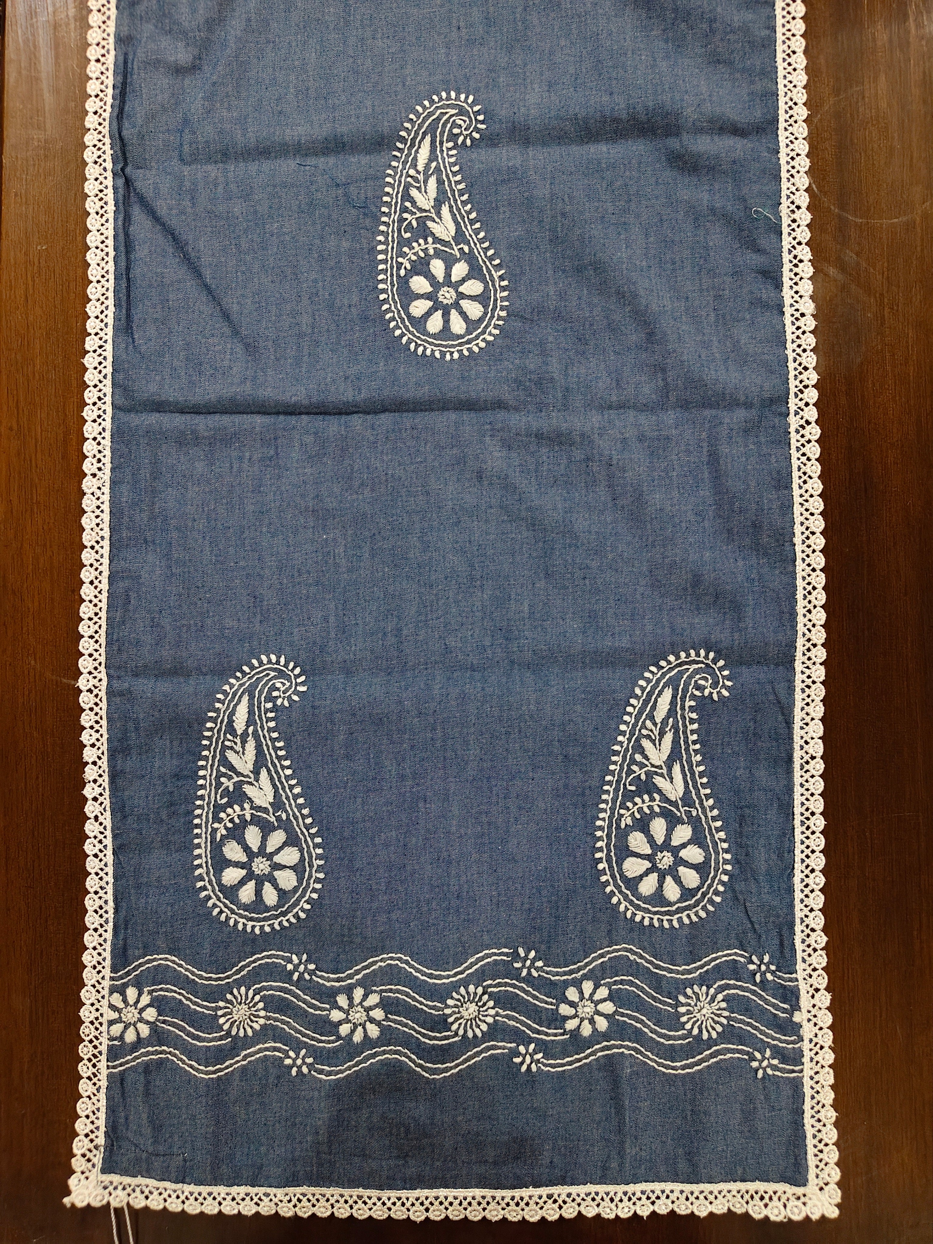Spandan | 14" x 60"| Denim | Blue