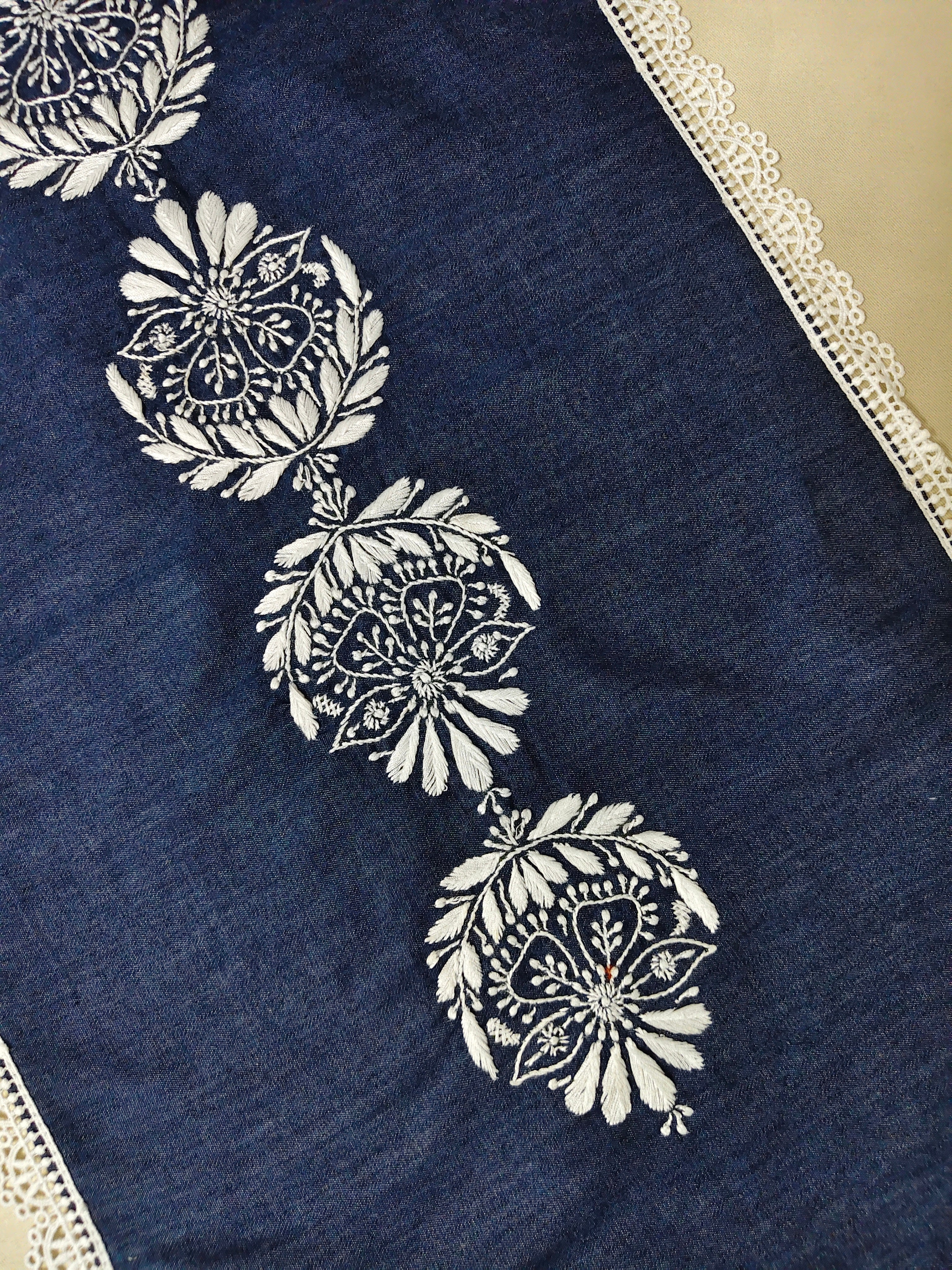 Spandan | 14" x 50"| Blue | Denim Runner