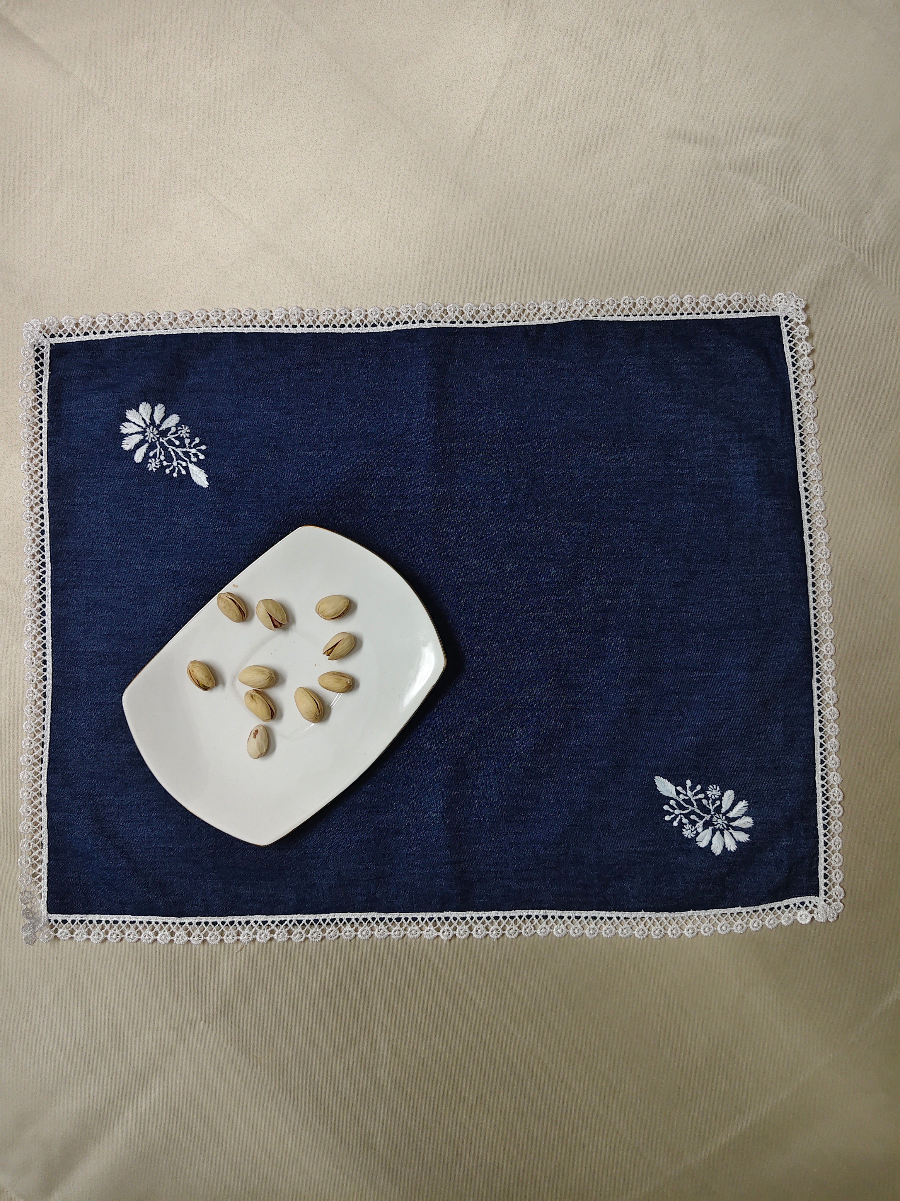 Spandan | 13" x 17"| Blue | 6 Denim Dining Mats