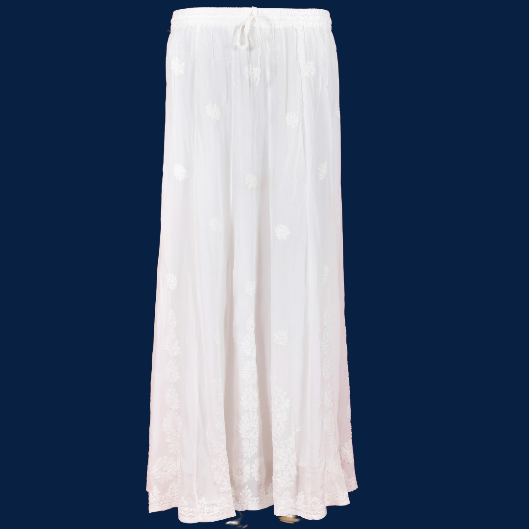 Skirt | Crepe | White