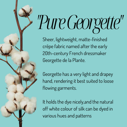 Pure Georgette All Over Chikankari Dupatta with Badla -Dyeable (White)
